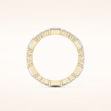 1.23 TCW Round & Baguette Shaped Moissanite Full Eternity Wedding Band