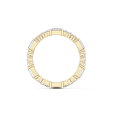 Full Eternity Wedding Band with 1.23 TCW Round & Baguette Cut Moissanite – Yellow, White, or Rose Gold