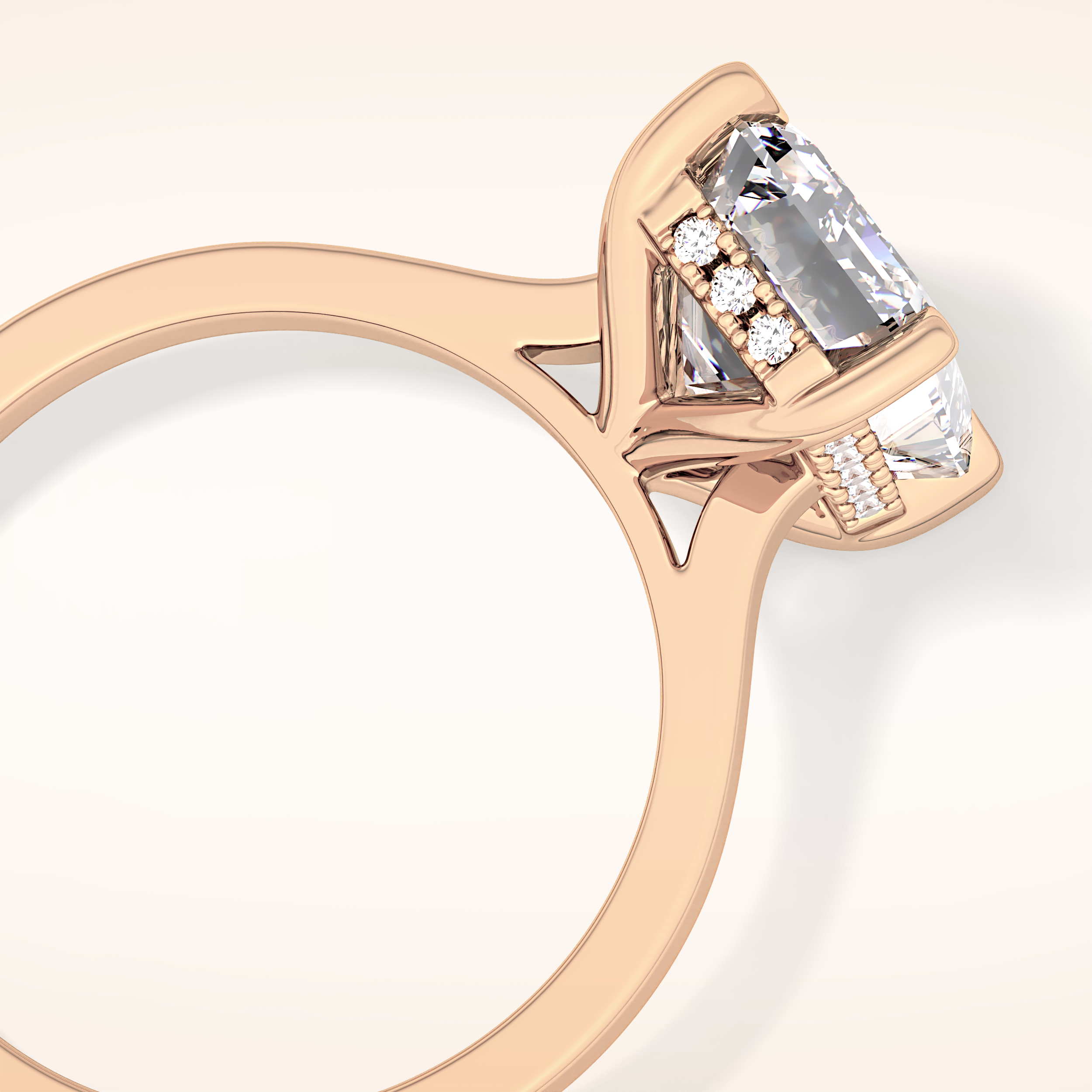 1.23 TCW Round & Baguette Shaped Moissanite Full Eternity Wedding Band