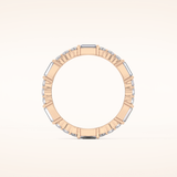 1.23 TCW Round & Baguette Shaped Moissanite Full Eternity Wedding Band