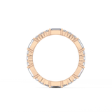 Full Eternity Wedding Band with 1.23 TCW Round & Baguette Cut Moissanite – Yellow, White, or Rose Gold