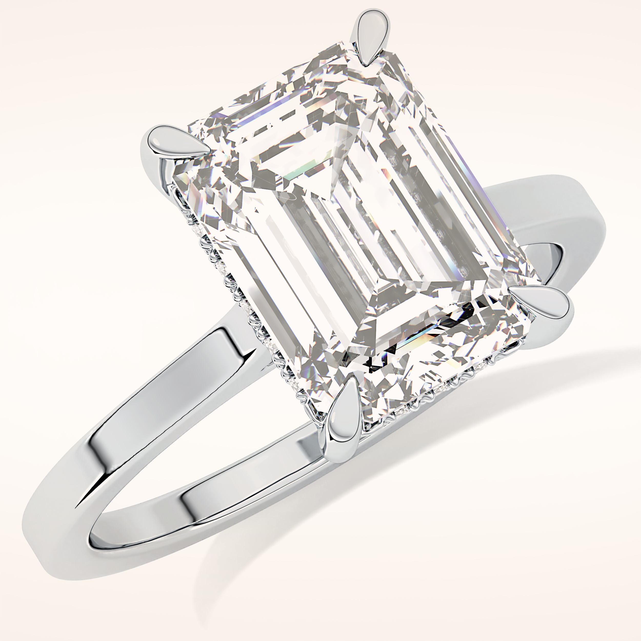 1.23 TCW Round & Baguette Shaped Moissanite Full Eternity Wedding Band