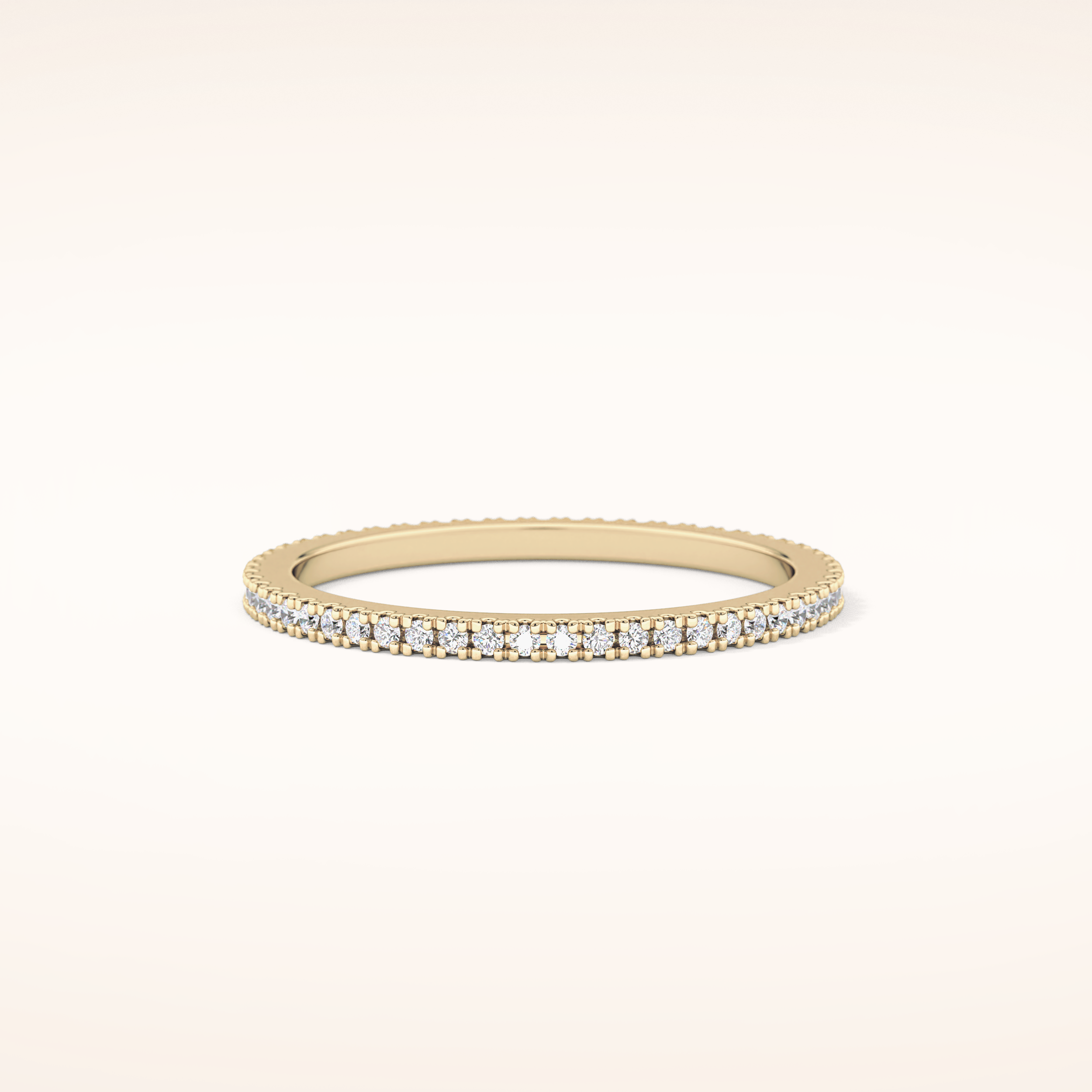 0.20 TCW Round Shaped Moissanite Full Eternity Wedding Band