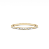 Full Eternity Wedding Band with 0.20 TCW Round Cut Moissanite – Yellow, White, or Rose Gold