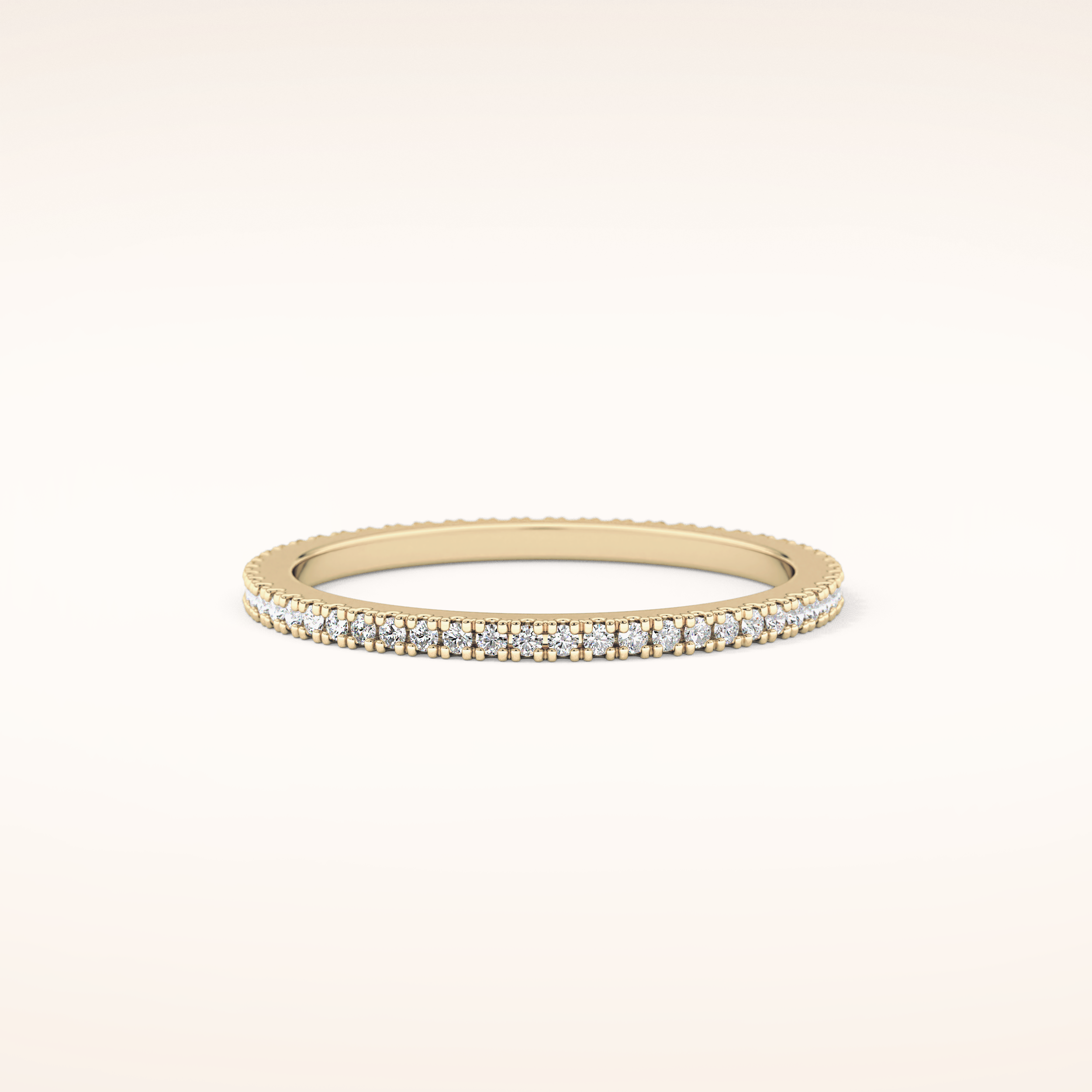 0.20 TCW Round Shaped Moissanite Full Eternity Wedding Band