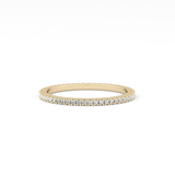 Full Eternity Wedding Band with 0.20 TCW Round Cut Moissanite – Yellow, White, or Rose Gold