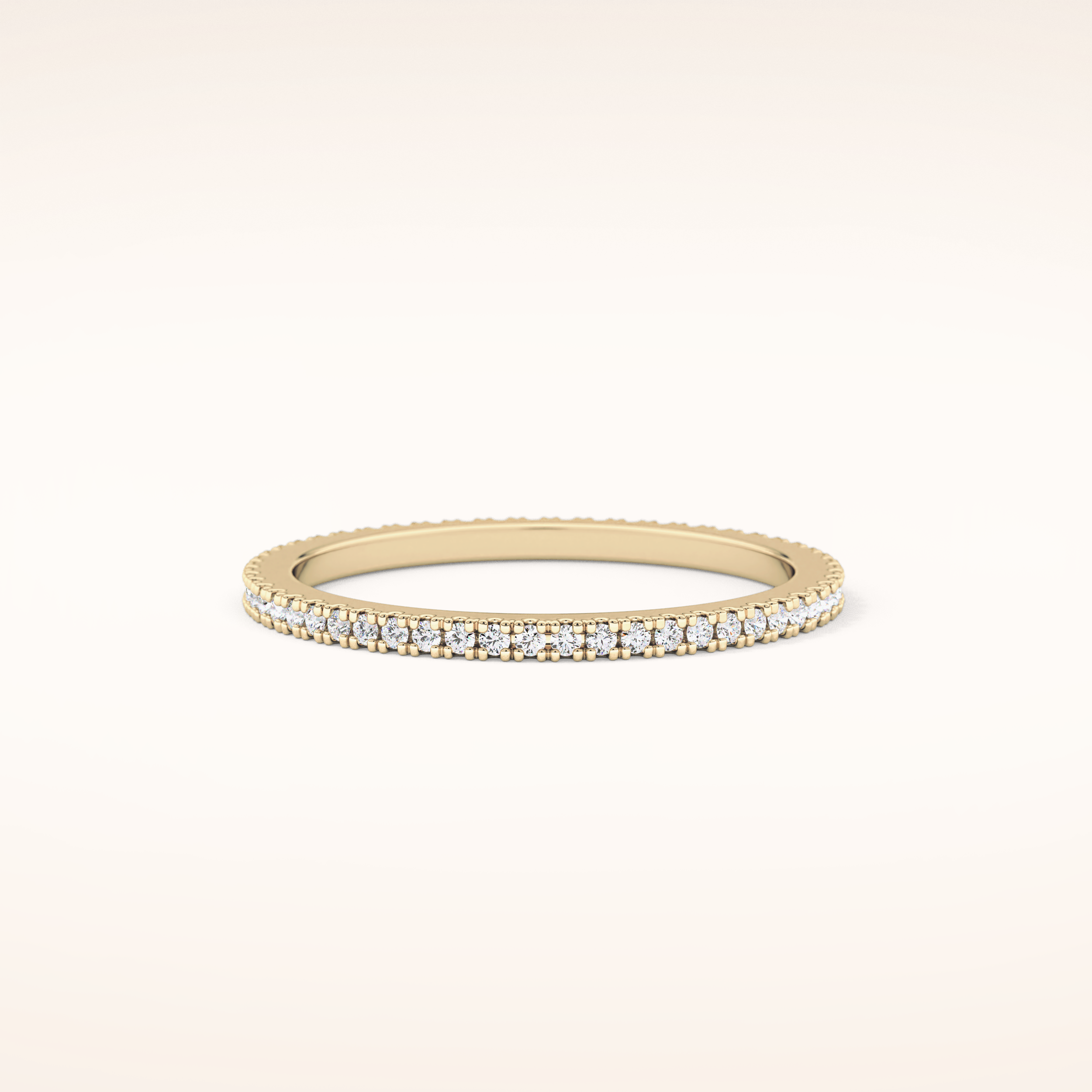 0.20 TCW Round Shaped Moissanite Full Eternity Wedding Band