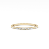 Full Eternity Wedding Band with 0.20 TCW Round Cut Moissanite – Yellow, White, or Rose Gold