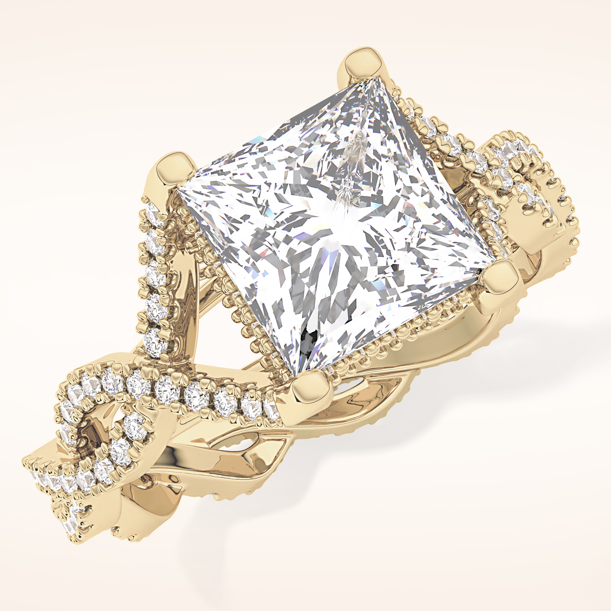 0.20 TCW Round Shaped Moissanite Full Eternity Wedding Band