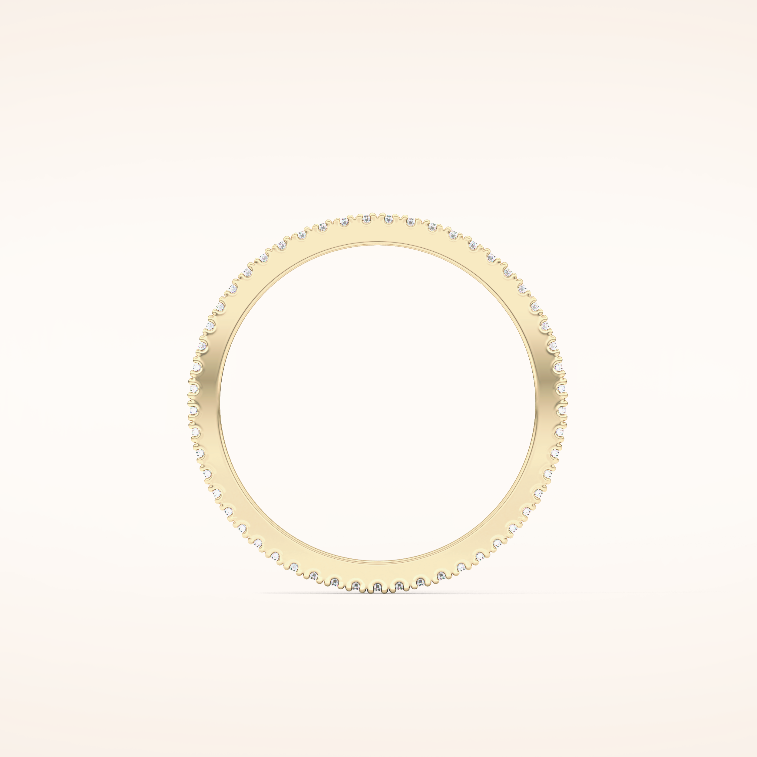 0.20 TCW Round Shaped Moissanite Full Eternity Wedding Band