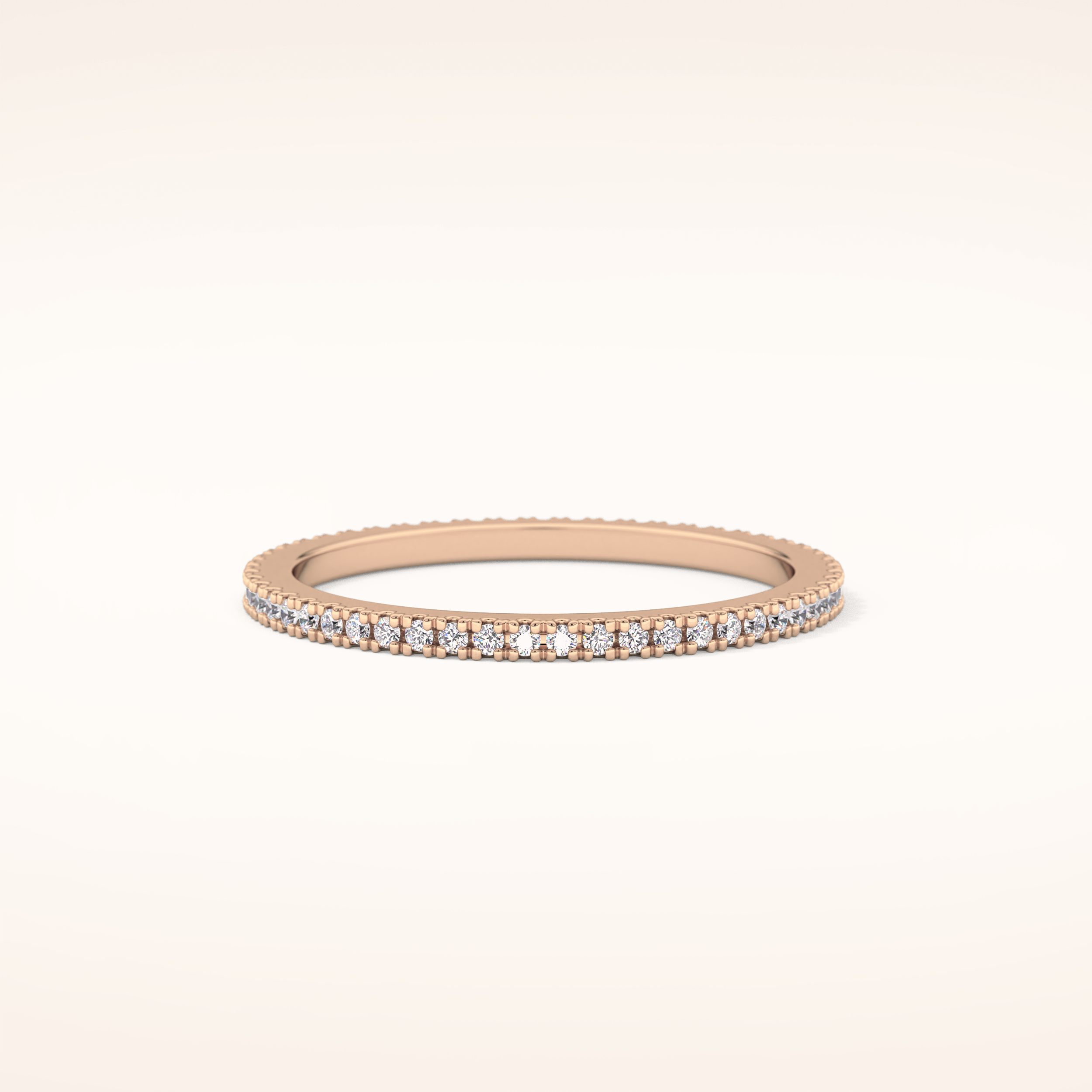 0.20 TCW Round Shaped Moissanite Full Eternity Wedding Band