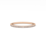 Full Eternity Wedding Band with 0.20 TCW Round Cut Moissanite – Yellow, White, or Rose Gold
