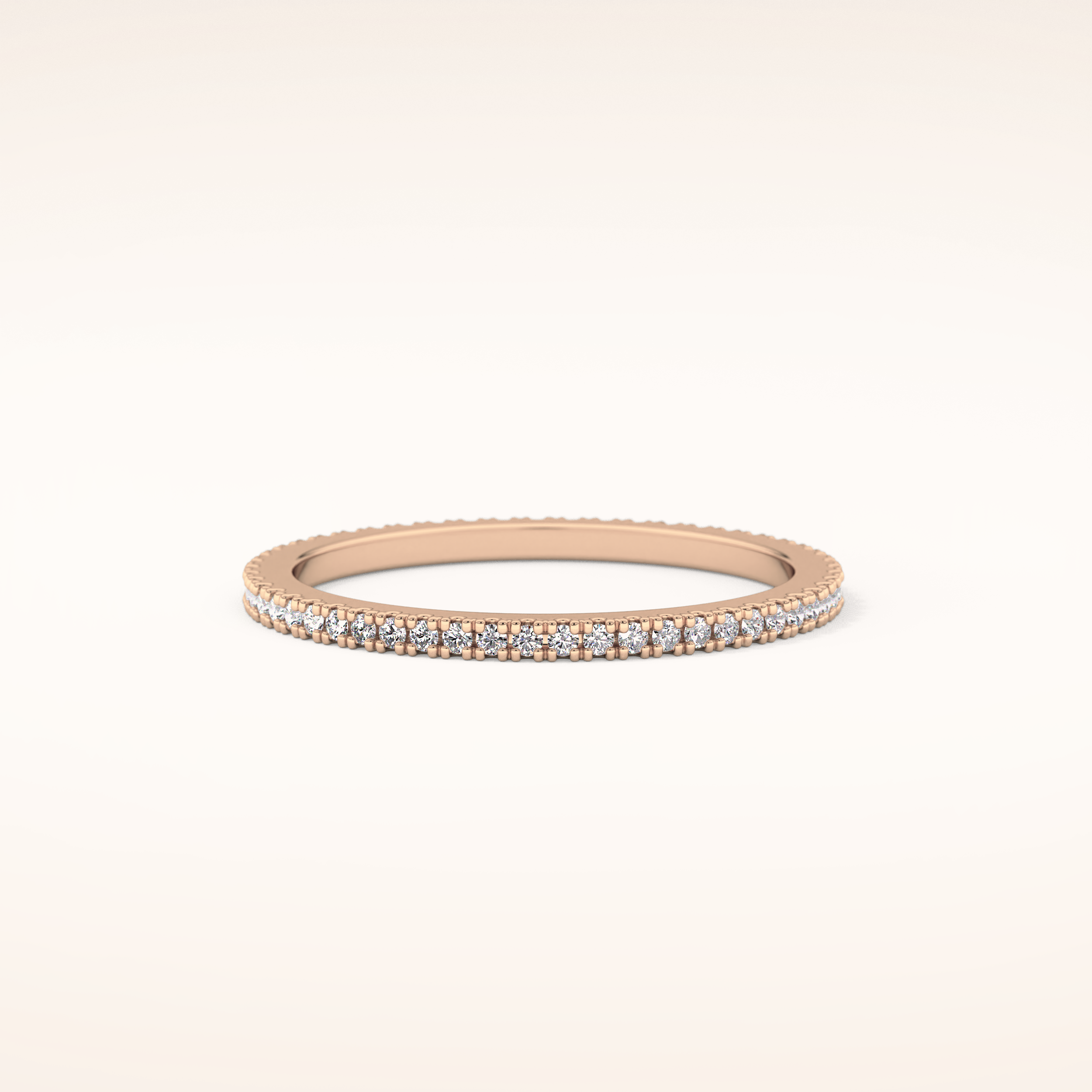 0.20 TCW Round Shaped Moissanite Full Eternity Wedding Band