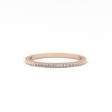 Full Eternity Wedding Band with 0.20 TCW Round Cut Moissanite – Yellow, White, or Rose Gold