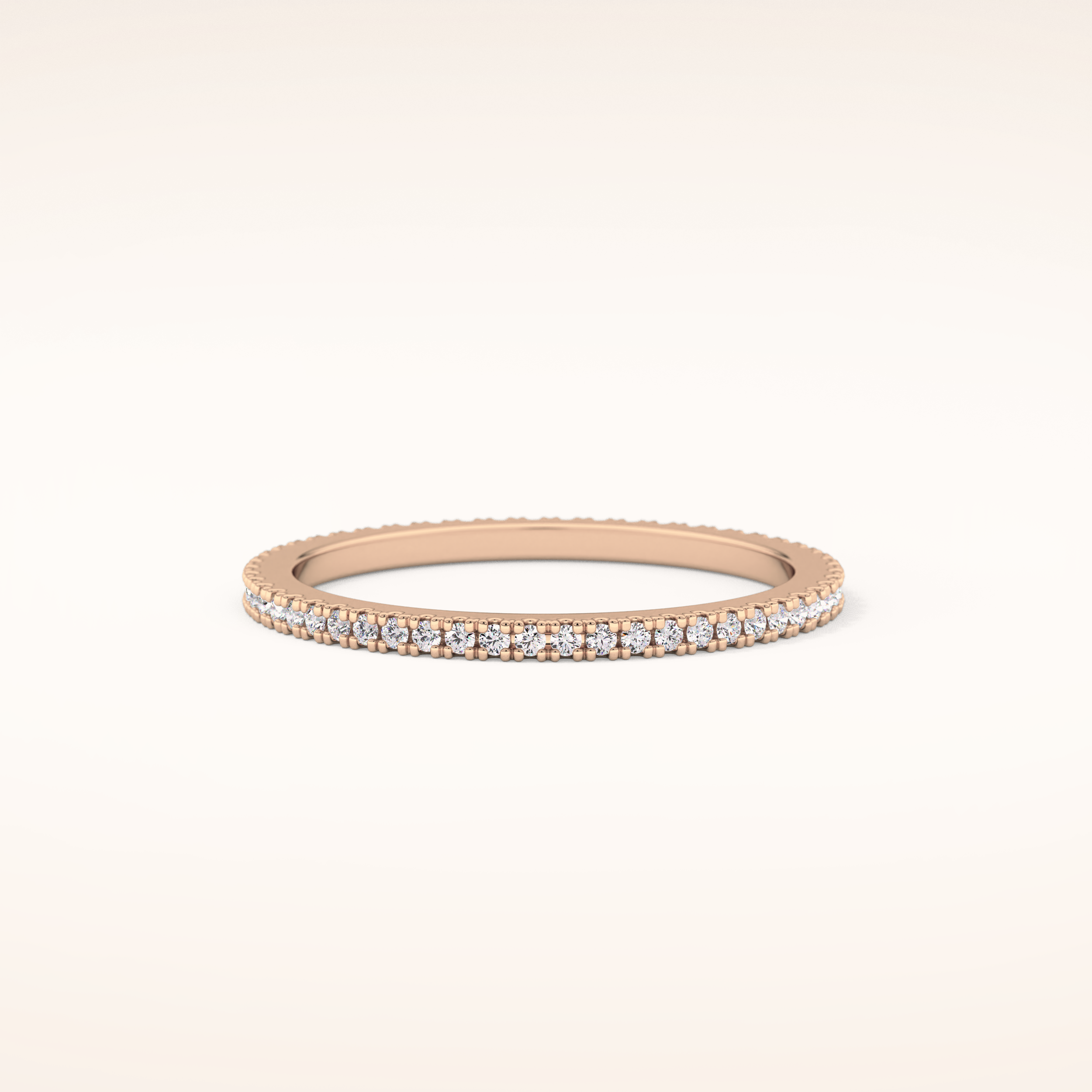 0.20 TCW Round Shaped Moissanite Full Eternity Wedding Band