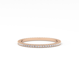 Full Eternity Wedding Band with 0.20 TCW Round Cut Moissanite – Yellow, White, or Rose Gold