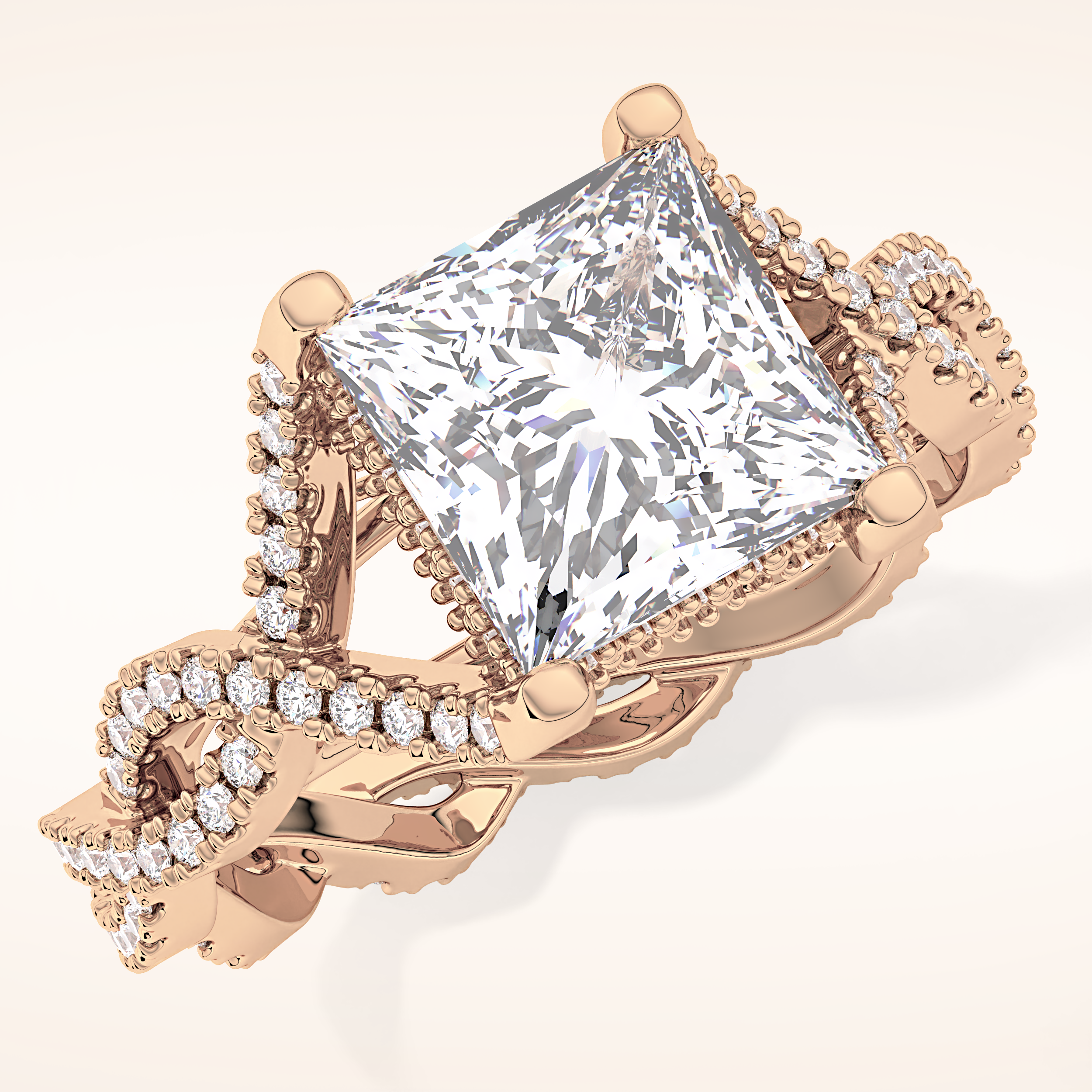 0.20 TCW Round Shaped Moissanite Full Eternity Wedding Band