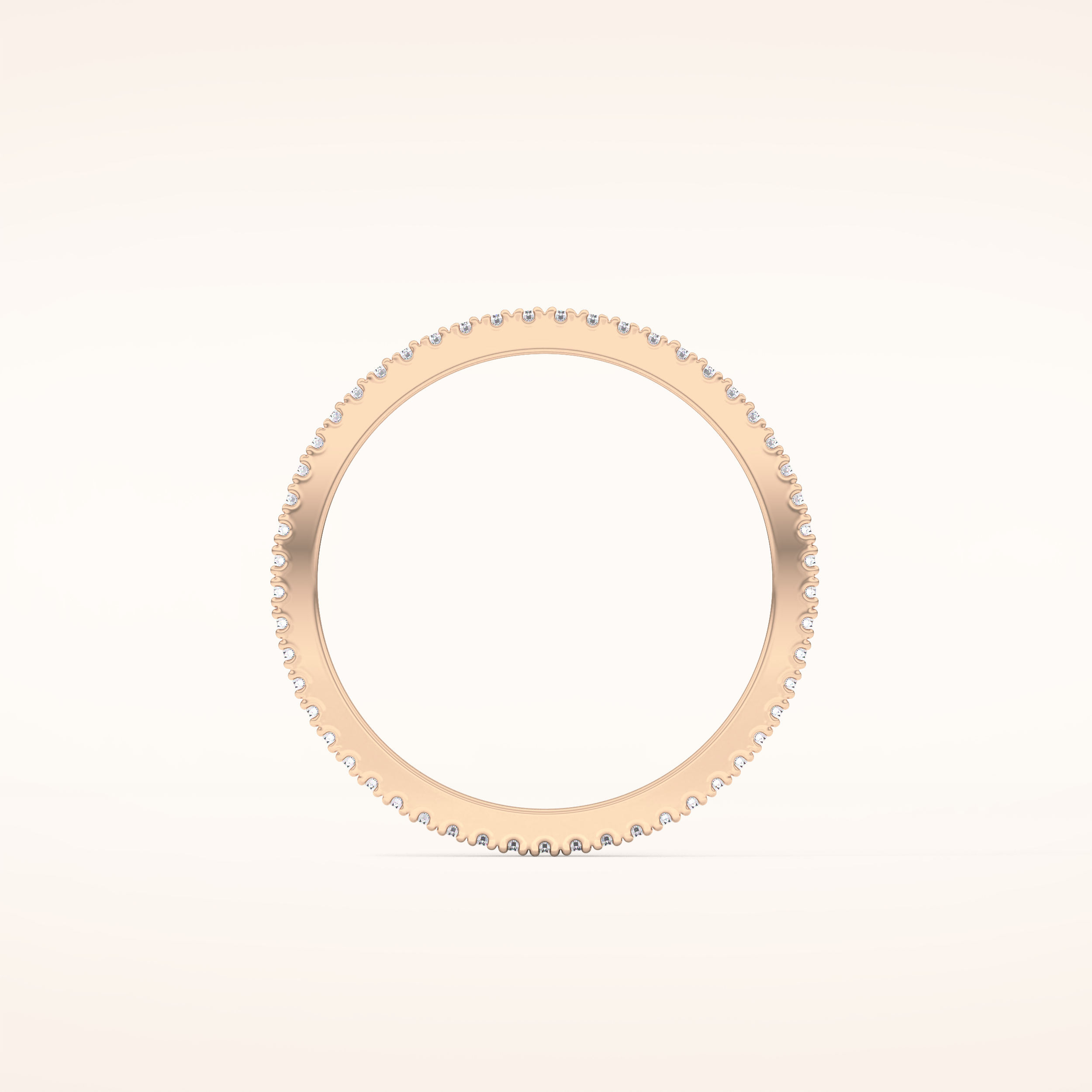0.20 TCW Round Shaped Moissanite Full Eternity Wedding Band