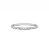 Full Eternity Wedding Band with 0.20 TCW Round Cut Moissanite – Yellow, White, or Rose Gold