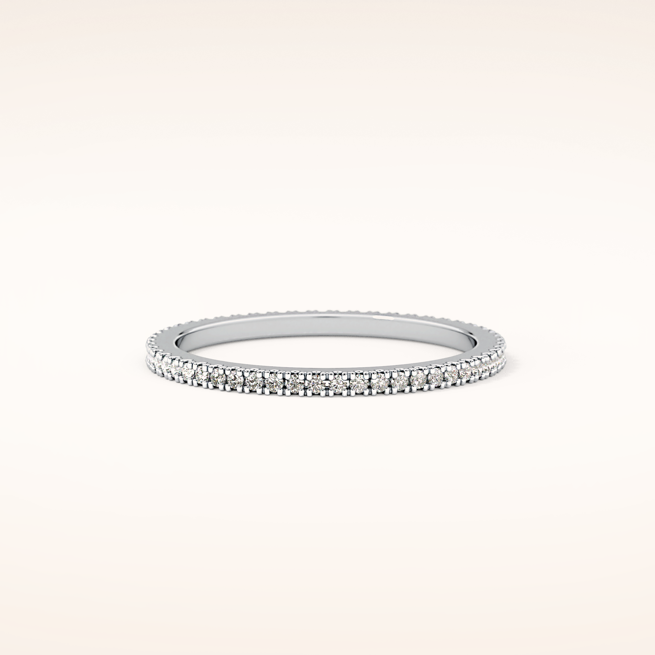 0.20 TCW Round Shaped Moissanite Full Eternity Wedding Band