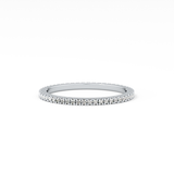 Full Eternity Wedding Band with 0.20 TCW Round Cut Moissanite – Yellow, White, or Rose Gold