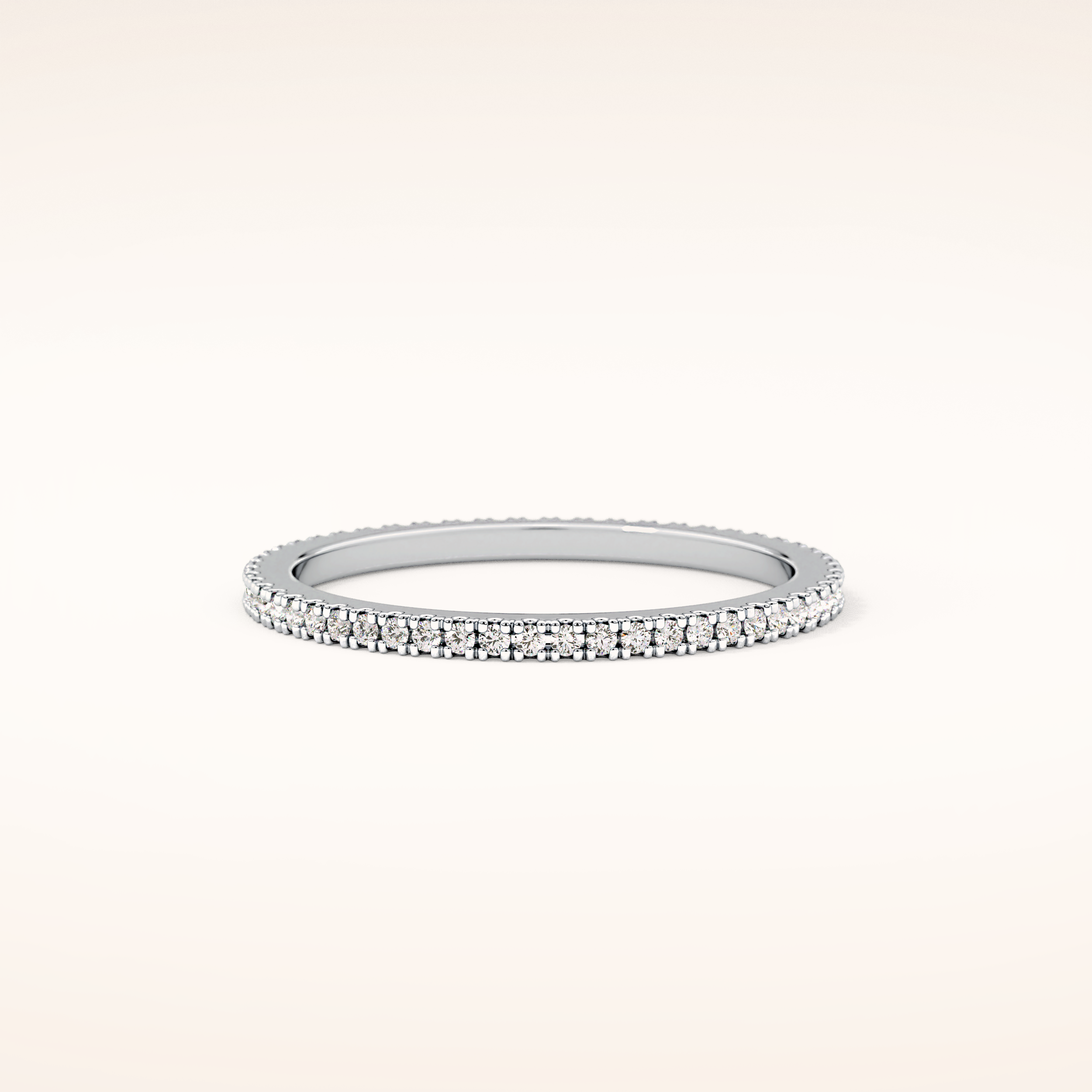 0.20 TCW Round Shaped Moissanite Full Eternity Wedding Band