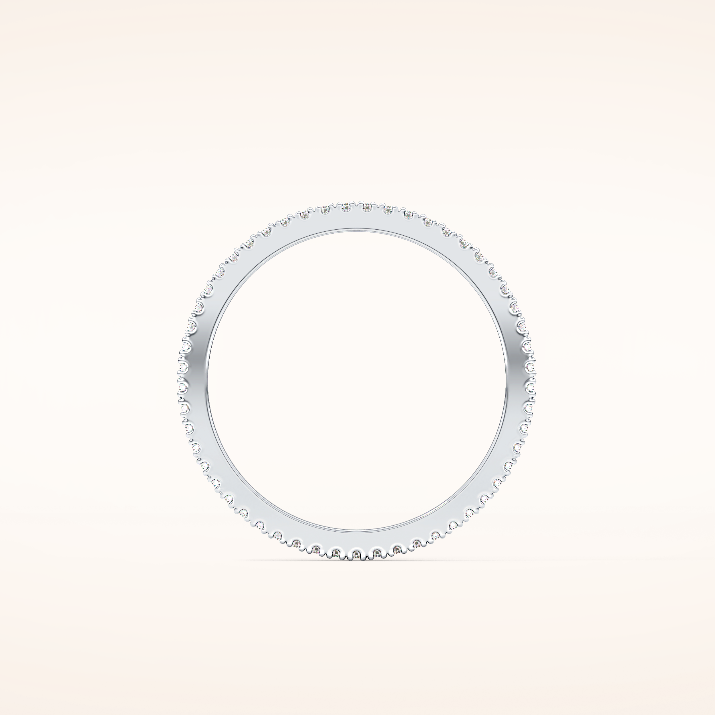 0.20 TCW Round Shaped Moissanite Full Eternity Wedding Band