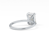 Emerald Solitaire Lab Grown Diamond Engagement Ring