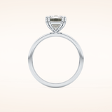 2.45 CT Emerald Shaped Solitaire Moissanite Engagement Ring