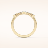 1.29 TCW Round Shaped Moissanite V Shaped Wedding Band