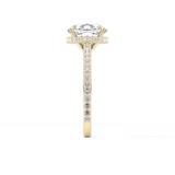 Cushion Hidden Halo & Pave Lab Grown Diamond Engagement Ring