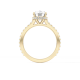Cushion Hidden Halo & Pave Lab Grown Diamond Engagement Ring