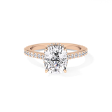 Cushion Hidden Halo & Pave Lab Grown Diamond Engagement Ring
