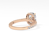 Cushion Hidden Halo & Pave Lab Grown Diamond Engagement Ring