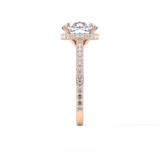 Cushion Hidden Halo & Pave Lab Grown Diamond Engagement Ring