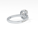 Cushion Hidden Halo & Pave Lab Grown Diamond Engagement Ring
