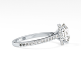 Cushion Hidden Halo & Pave Lab Grown Diamond Engagement Ring