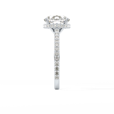 Cushion Hidden Halo & Pave Lab Grown Diamond Engagement Ring