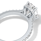 Cushion Hidden Halo & Pave Lab Grown Diamond Engagement Ring