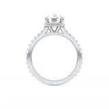 Cushion Hidden Halo & Pave Lab Grown Diamond Engagement Ring