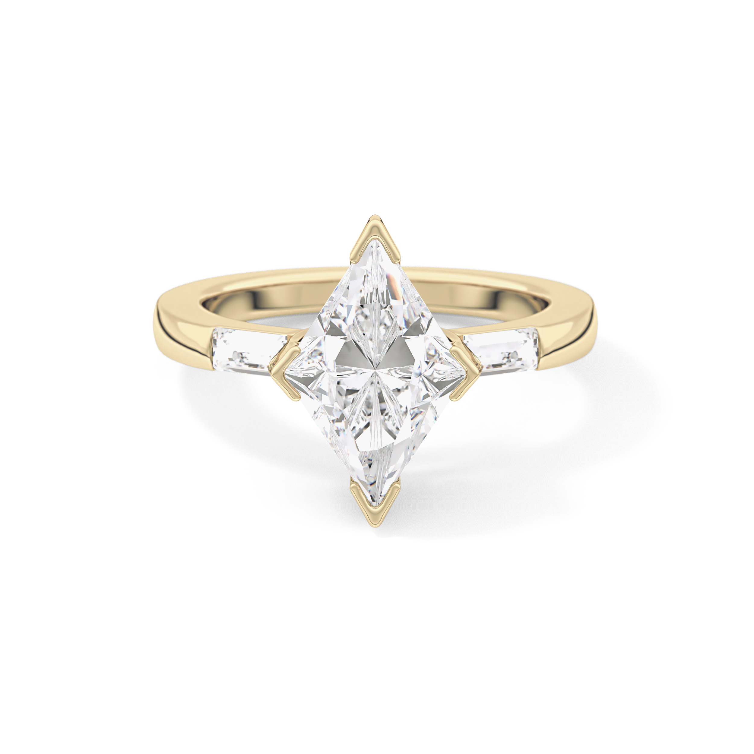 Kite Three Stone Lab Grown Diamond Engagement Ring