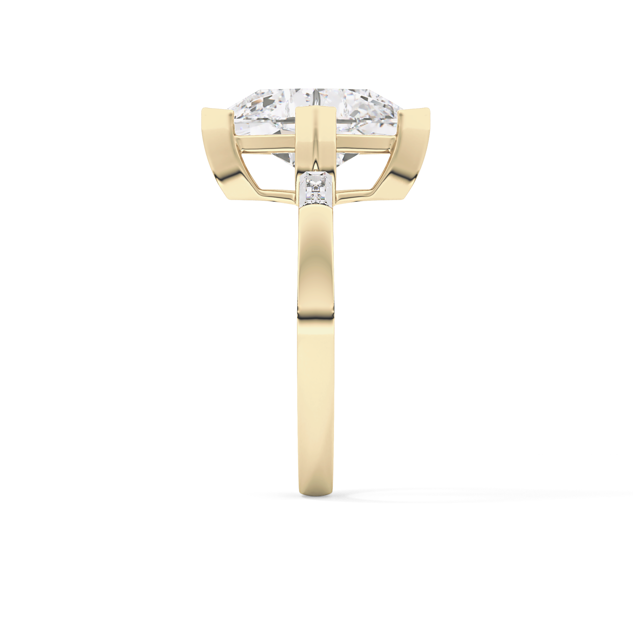 Kite Three Stone Lab Grown Diamond Engagement Ring