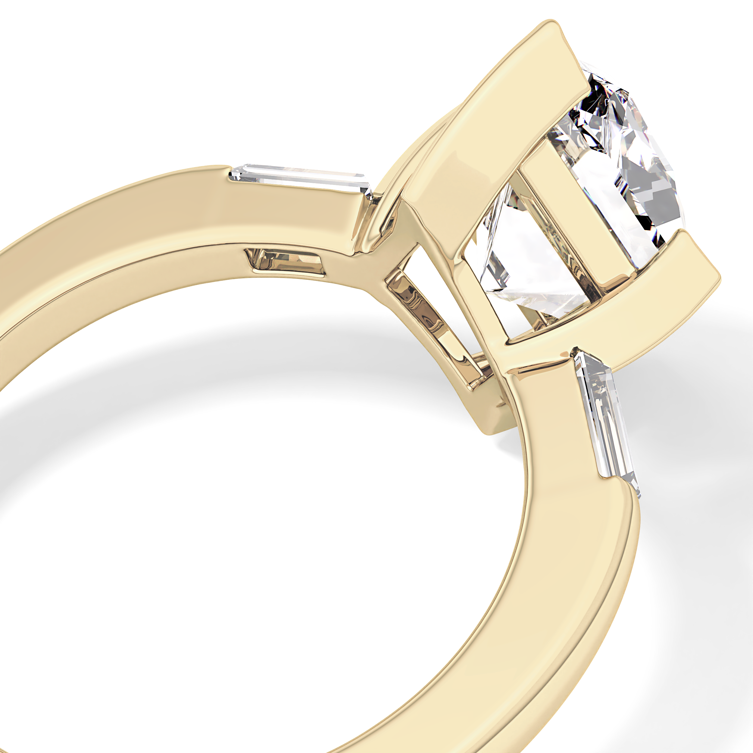 Kite Three Stone Lab Grown Diamond Engagement Ring