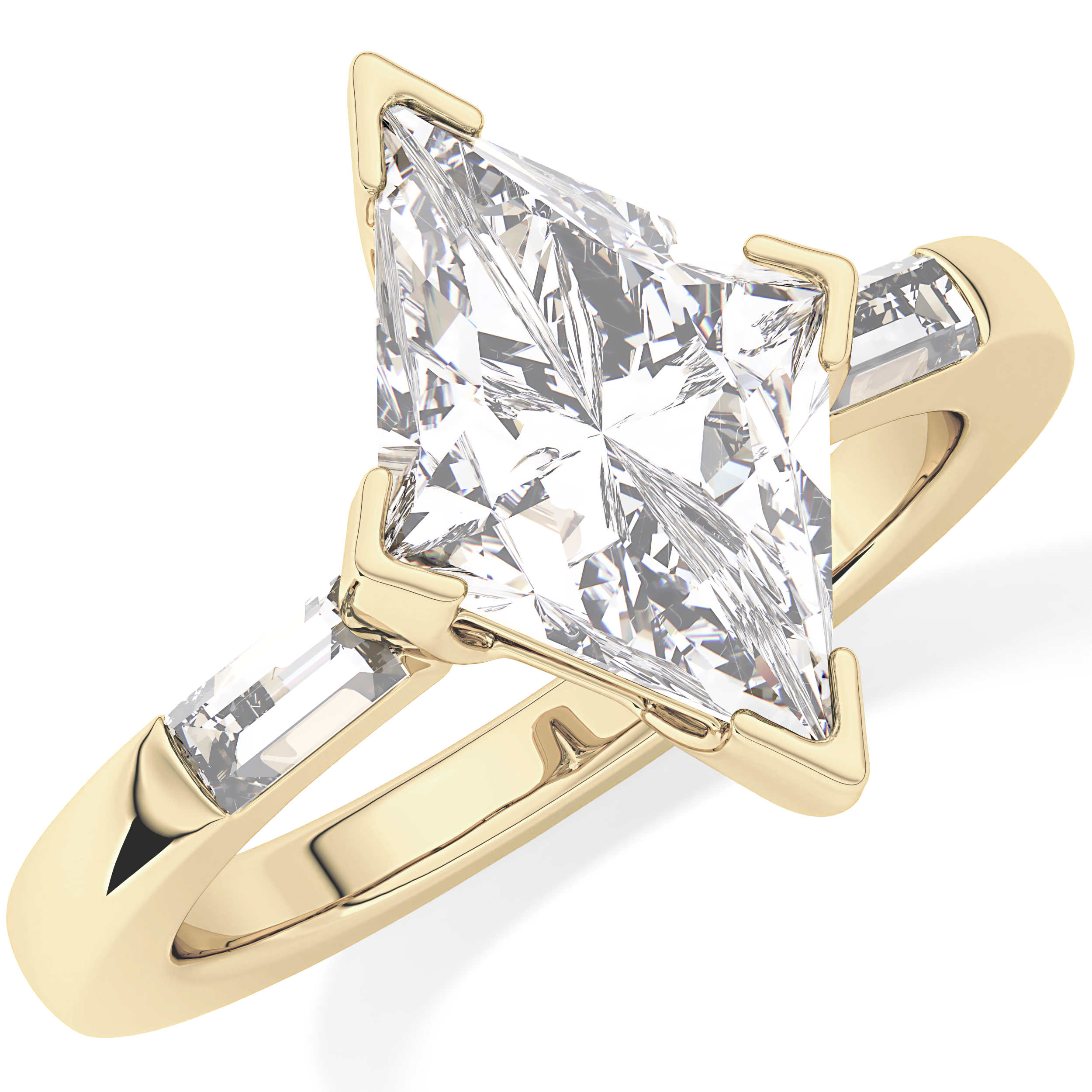 Kite Three Stone Lab Grown Diamond Engagement Ring