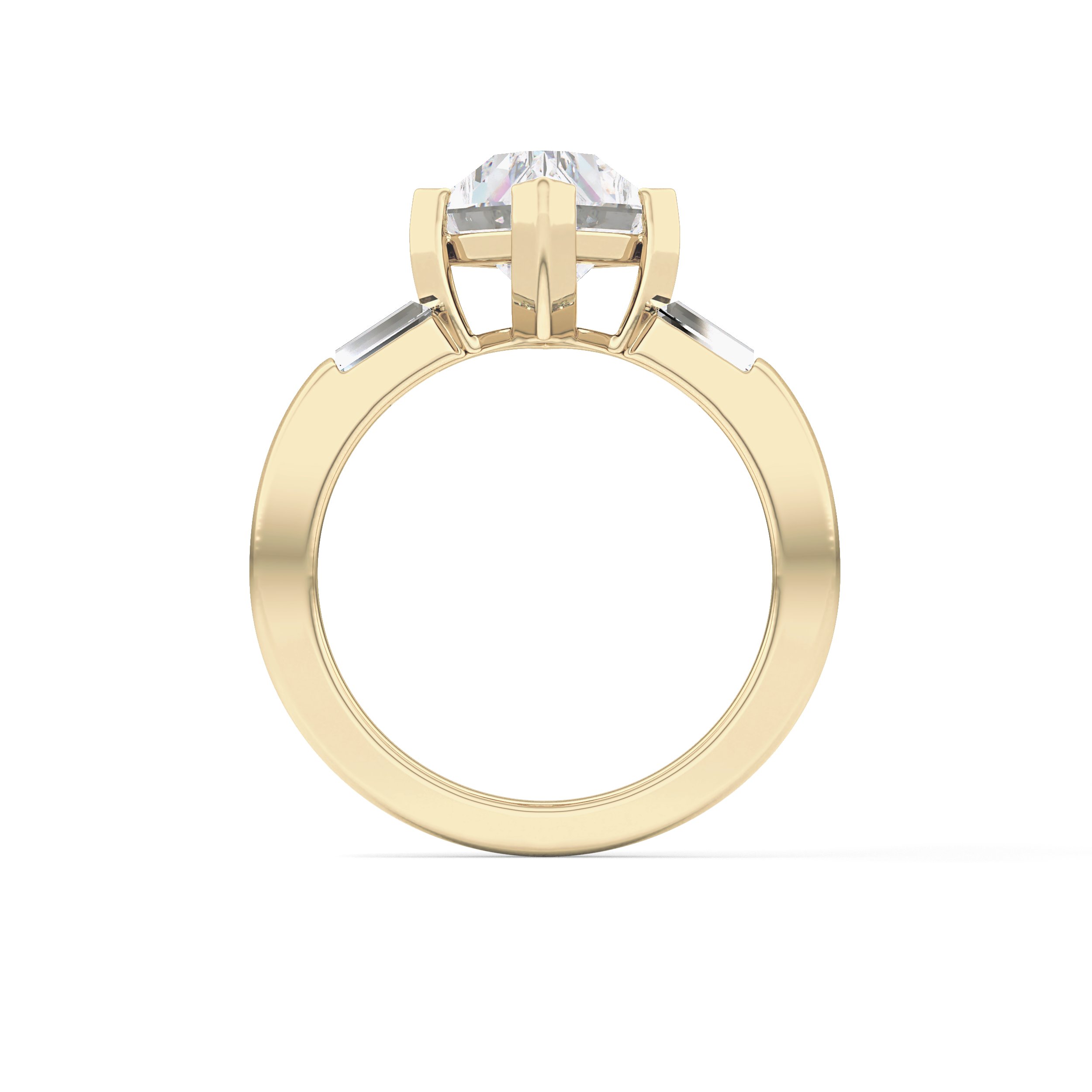Kite Three Stone Lab Grown Diamond Engagement Ring