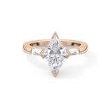 Kite Three Stone Lab Grown Diamond Engagement Ring