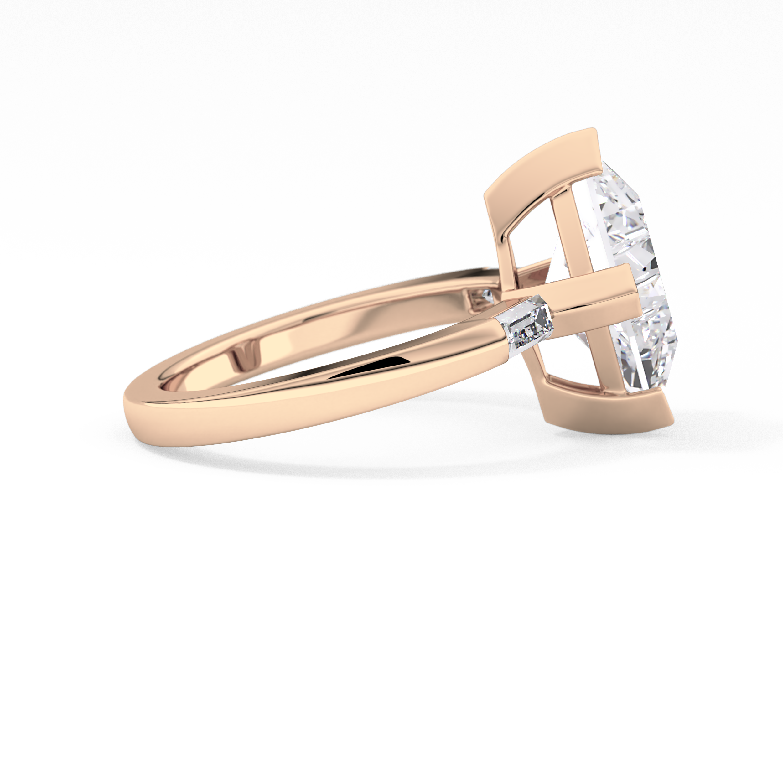 Kite Three Stone Lab Grown Diamond Engagement Ring