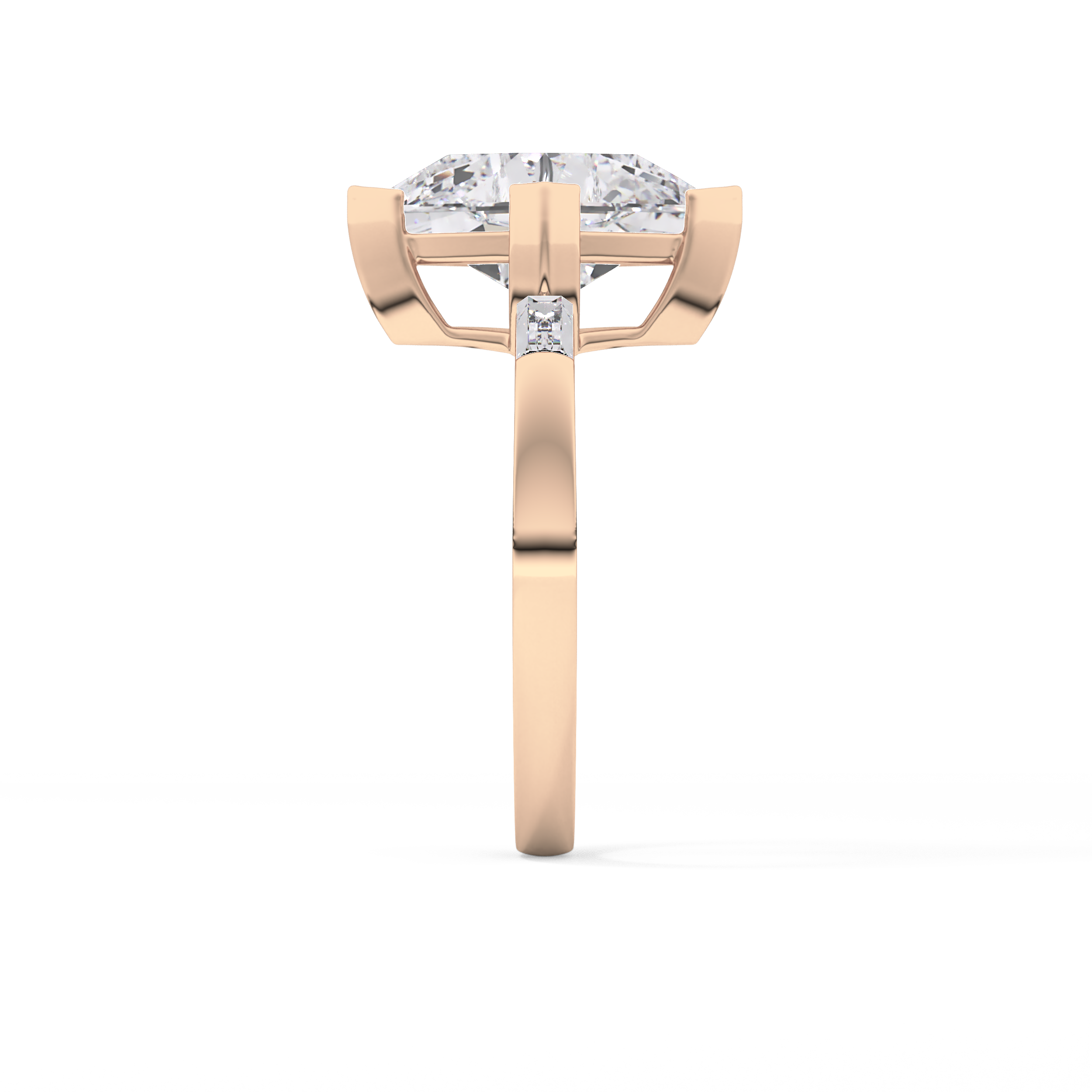 Kite Three Stone Lab Grown Diamond Engagement Ring