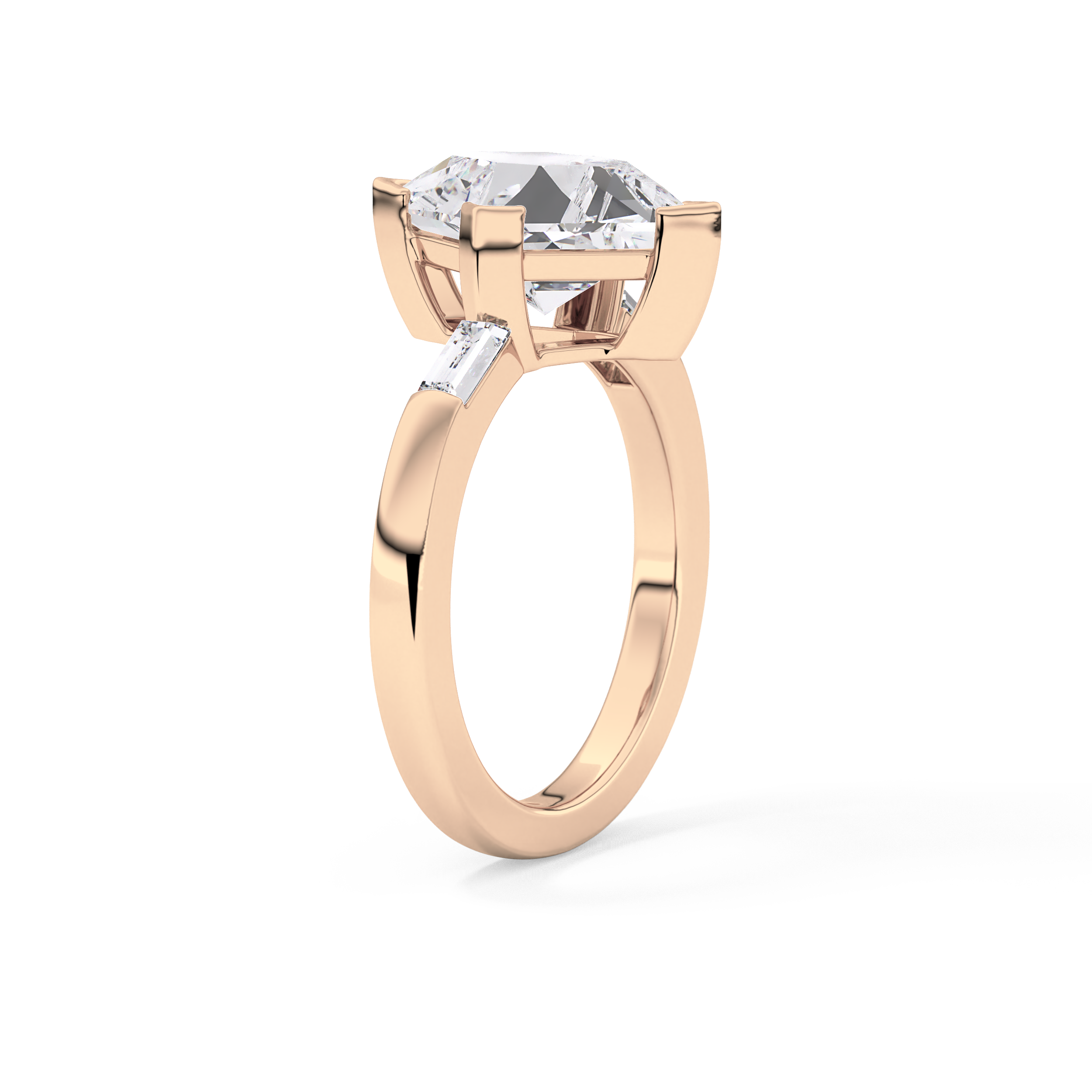 Kite Three Stone Lab Grown Diamond Engagement Ring