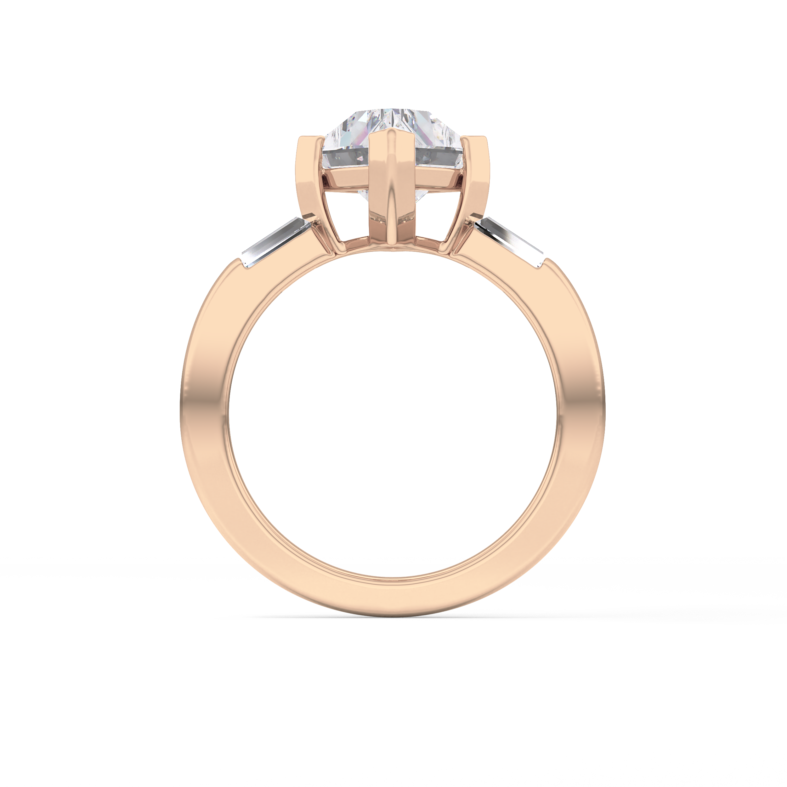Kite Three Stone Lab Grown Diamond Engagement Ring